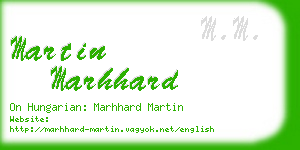 martin marhhard business card